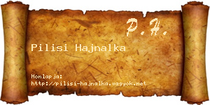 Pilisi Hajnalka névjegykártya